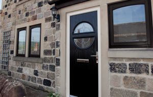 black composite doors