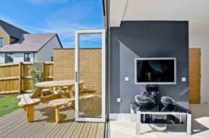 white upvc bi-fold doors